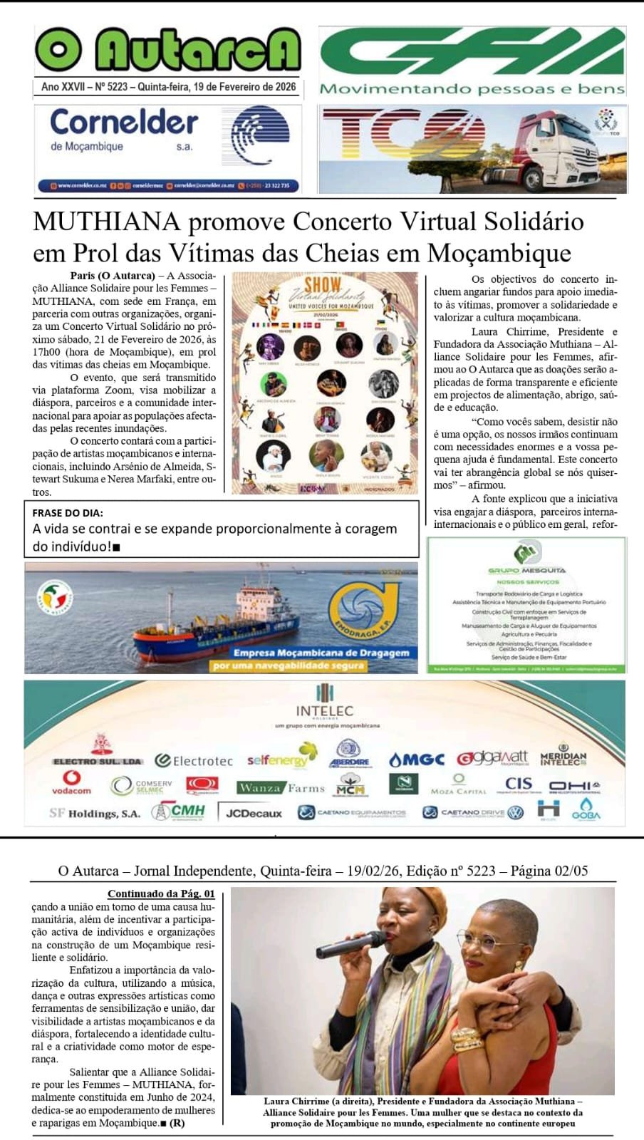Concerto Virtual Solidário pelas Vítimas das Cheias